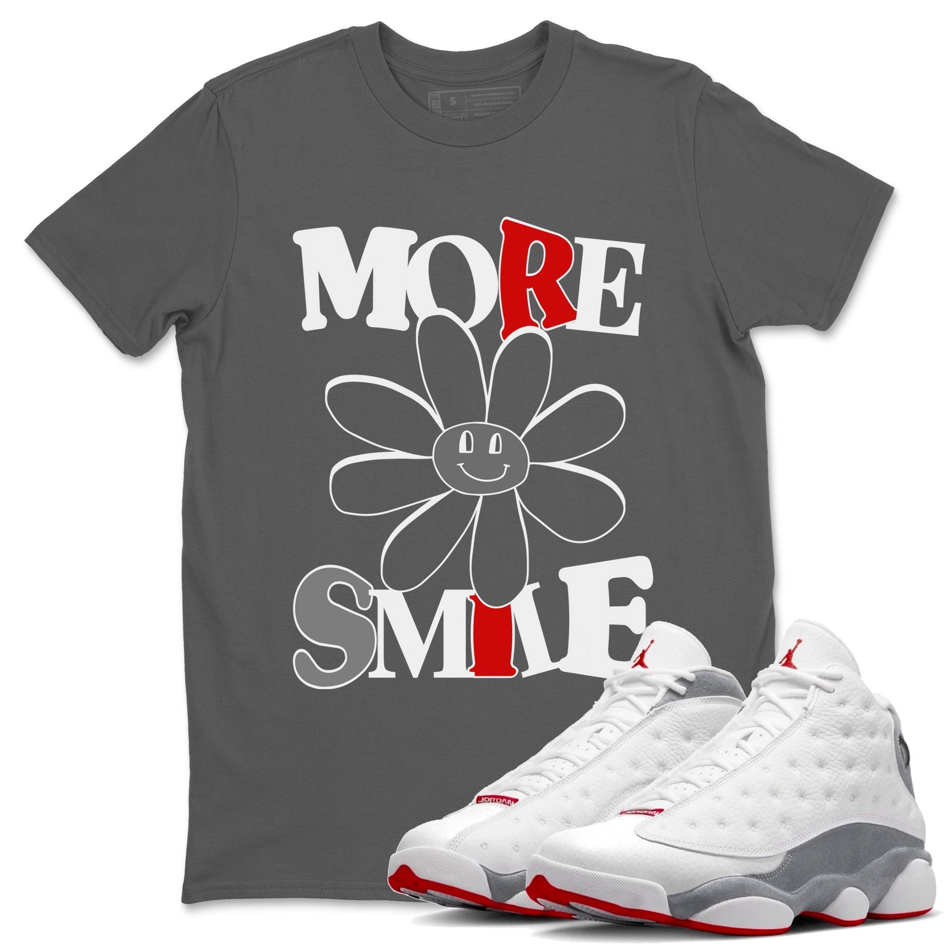 Air Jordan 13 Wolf Grey More Smile Crew Neck Sneaker Tees Air Jordan 13 Wolf Grey Sneaker T-Shirts Washing and Care Tip