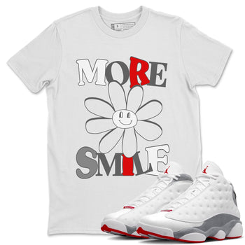 Air Jordan 13 Wolf Grey Sneaker Match Tees More Smile Sneaker Tees Air Jordan 13 Retro Wolf Grey T-Shirt Unisex Shirts White 1