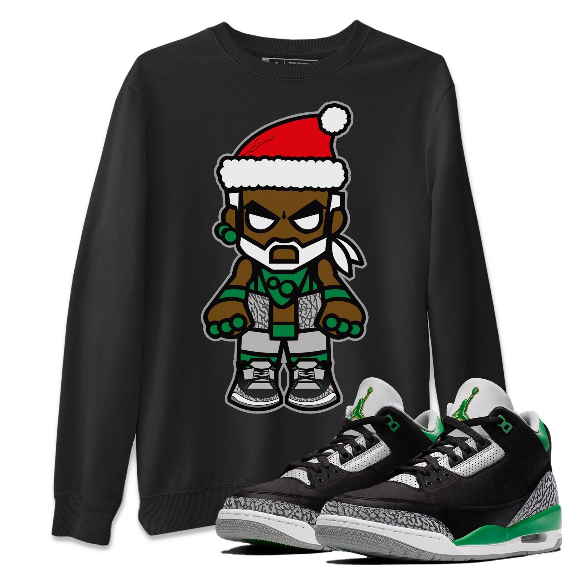 Jordan 3 Pine Green Sneaker Match Tees Mr Santa Sneaker Tees Jordan 3 Pine Green Sneaker Release Tees Unisex Shirts