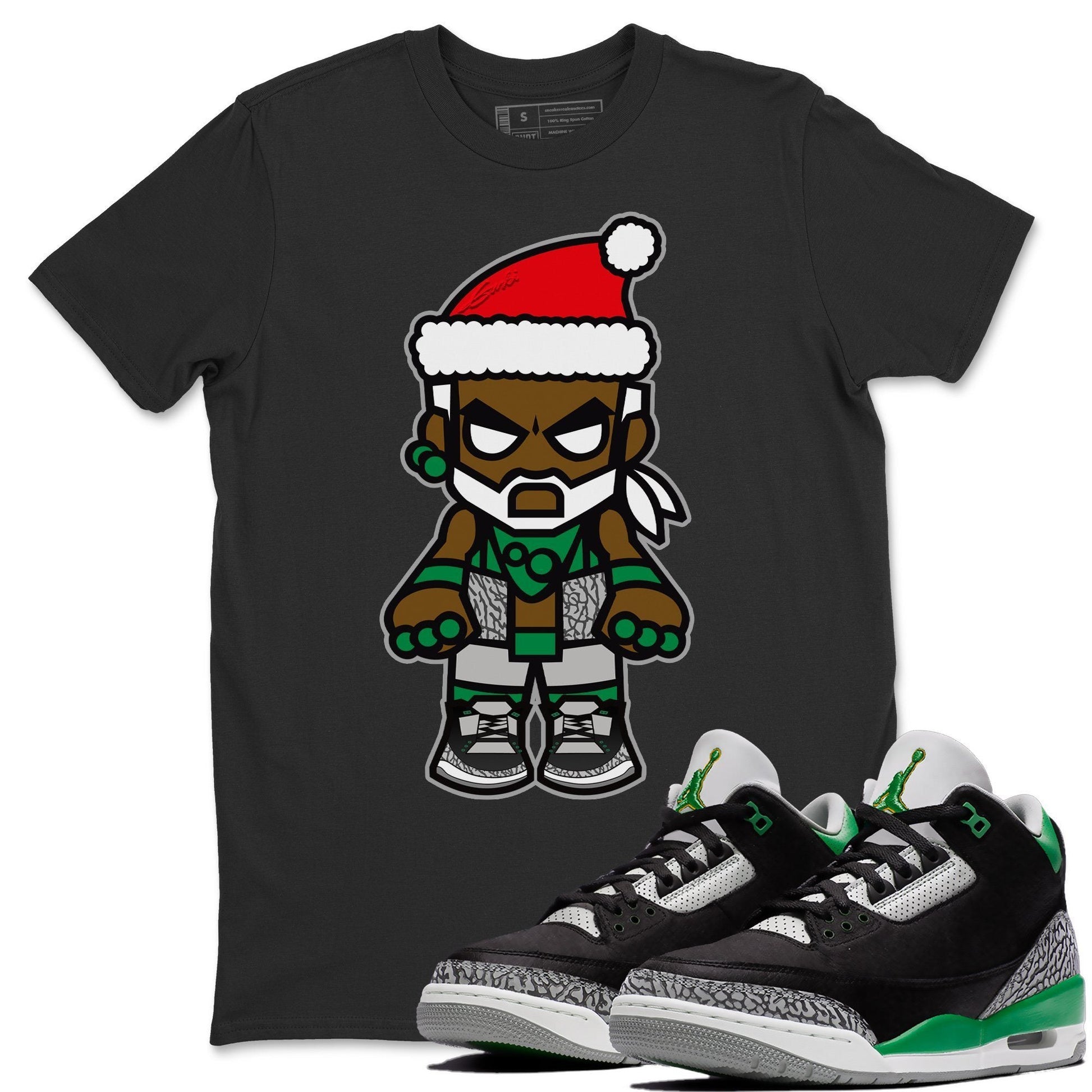 Jordan 3 Pine Green Sneaker Match Tees Mr Santa Sneaker Tees Jordan 3 Pine Green Sneaker Release Tees Unisex Shirts