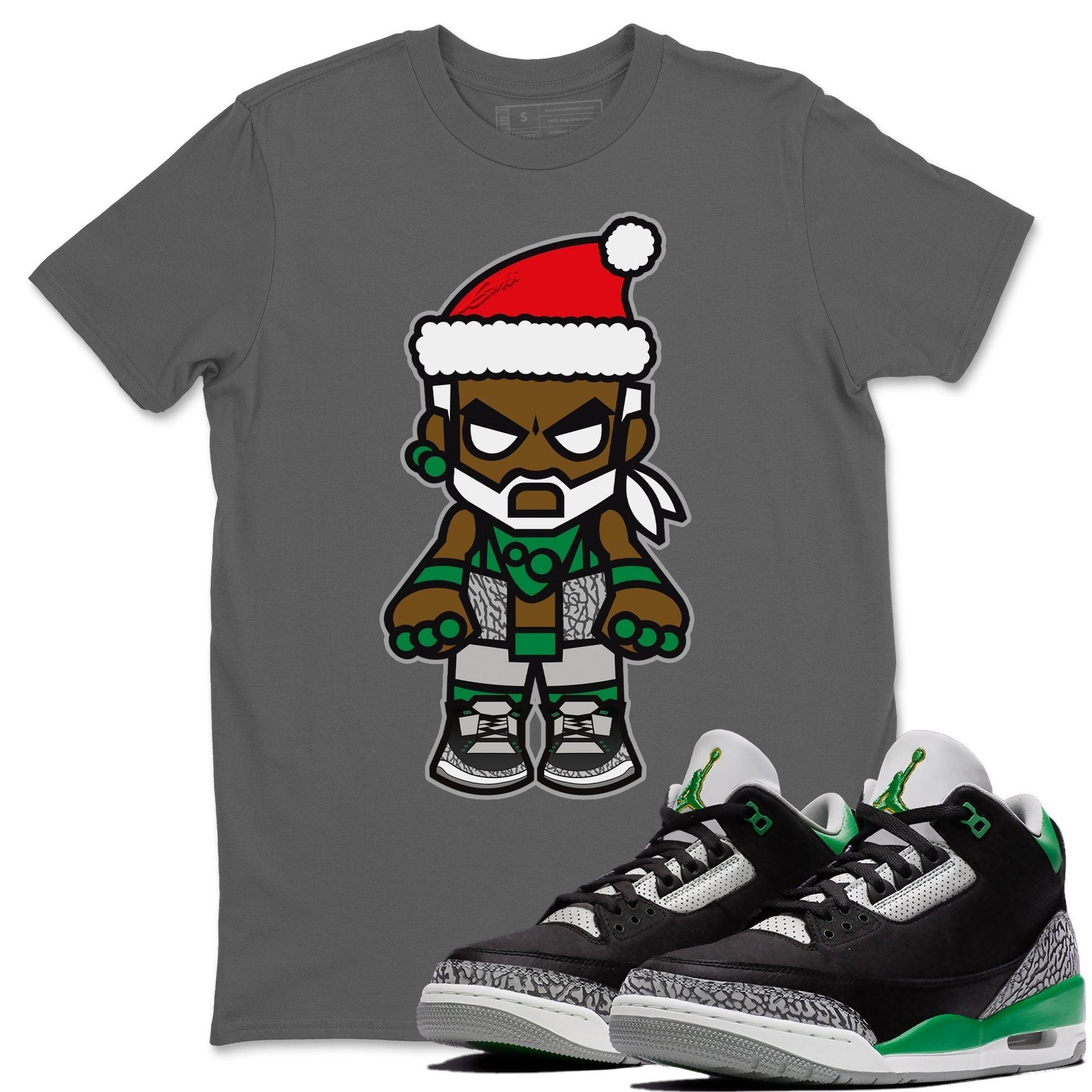 Jordan 3 Pine Green Sneaker Match Tees Mr Santa Sneaker Tees Jordan 3 Pine Green Sneaker Release Tees Unisex Shirts