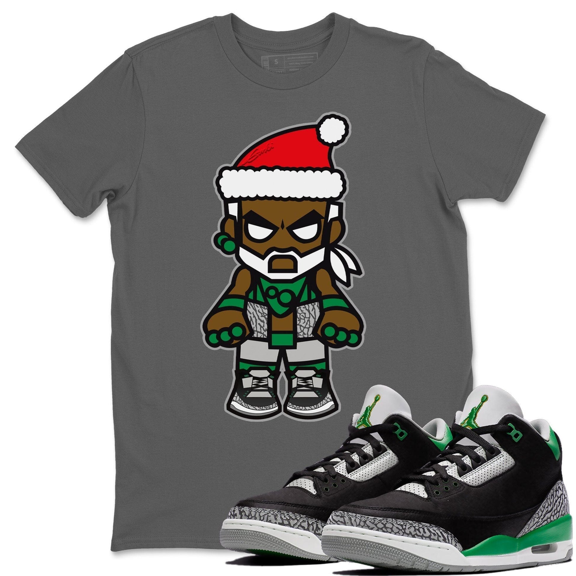 Jordan 3 Pine Green Sneaker Match Tees Mr Santa Sneaker Tees Jordan 3 Pine Green Sneaker Release Tees Unisex Shirts