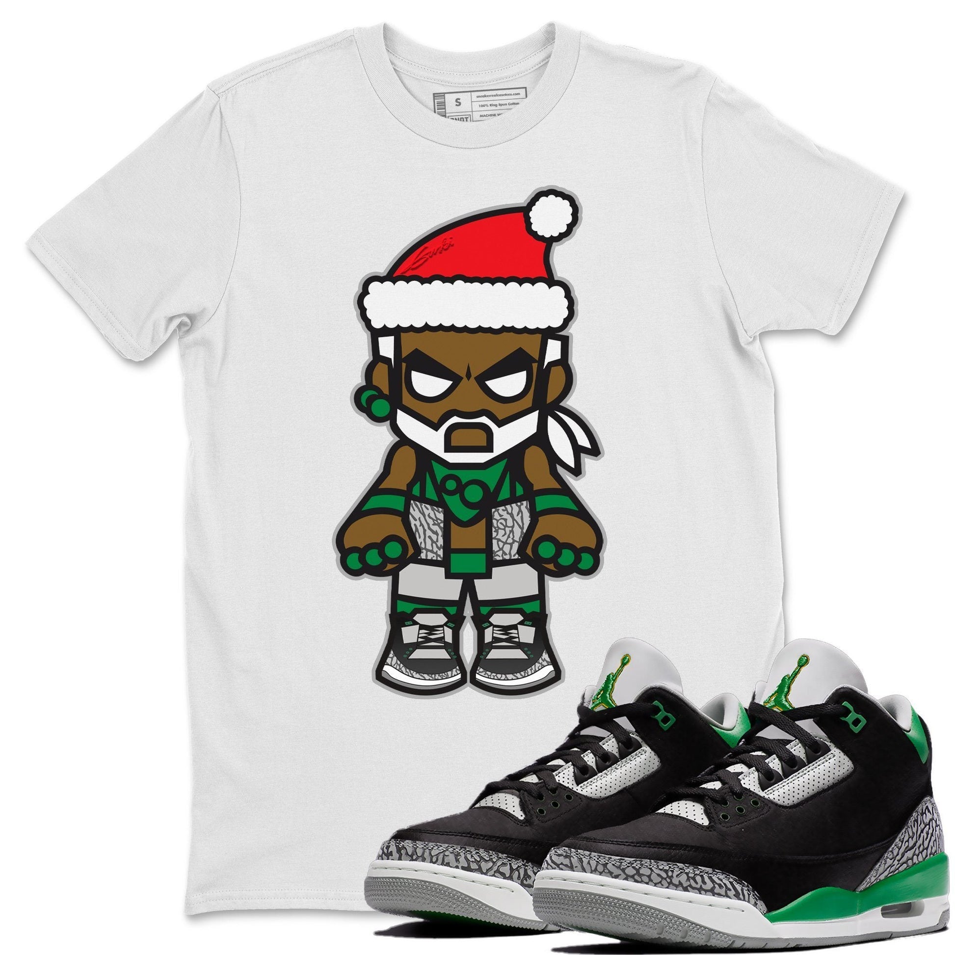 Jordan 3 Pine Green Sneaker Match Tees Mr Santa Sneaker Tees Jordan 3 Pine Green Sneaker Release Tees Unisex Shirts
