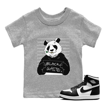 Jordan 1 Black White Sneaker Match Tees Mugshot Sneaker Tees Jordan 1 Black White Sneaker Release Tees Kids Shirts