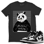 Jordan 1 Black White Sneaker Match Tees Mugshot Sneaker Tees Jordan 1 Black White Sneaker Release Tees Unisex Shirts