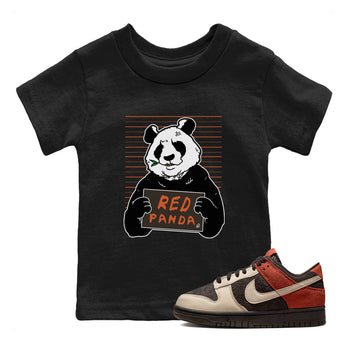 Nike Dunk Low Red Panda shirt to match jordans Mugshot sneaker tees Dunk Red Panda SNRT Sneaker Release Tees Baby Toddler Black 1 T-Shirt