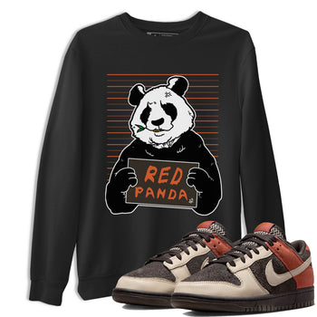 Nike Dunk Low Red Panda shirt to match jordans Mugshot sneaker tees Dunk Red Panda SNRT Sneaker Release Tees Unisex Black 1 T-Shirt