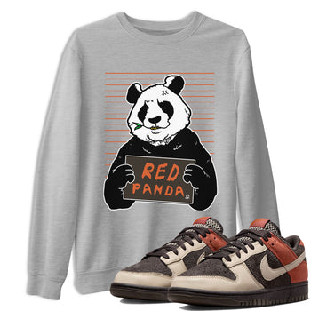 Nike Dunk Low Red Panda shirt to match jordans Mugshot sneaker tees Dunk Red Panda SNRT Sneaker Release Tees Unisex Heather Grey 1 T-Shirt