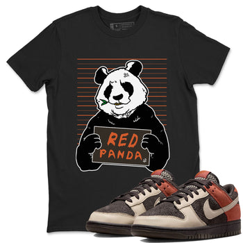 Nike Dunk Low Red Panda shirt to match jordans Mugshot sneaker tees Dunk Red Panda SNRT Sneaker Release Tees Unisex Black 1 T-Shirt