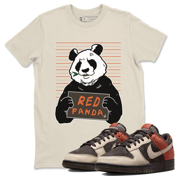 Nike Dunk Low Red Panda shirt to match jordans Mugshot sneaker tees Dunk Red Panda SNRT Sneaker Release Tees Unisex Natural 1 T-Shirt