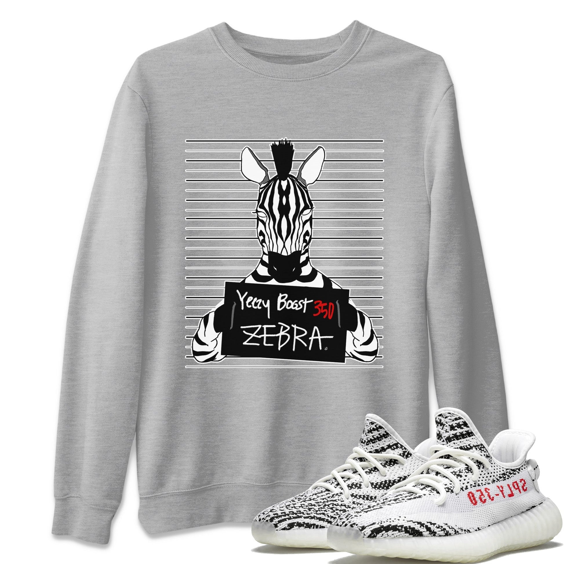 Yeezy 350 Zebra Sneaker Match Tees Mugshot Sneaker Tees Yeezy 350 Zebra Sneaker Release Tees Unisex Shirts