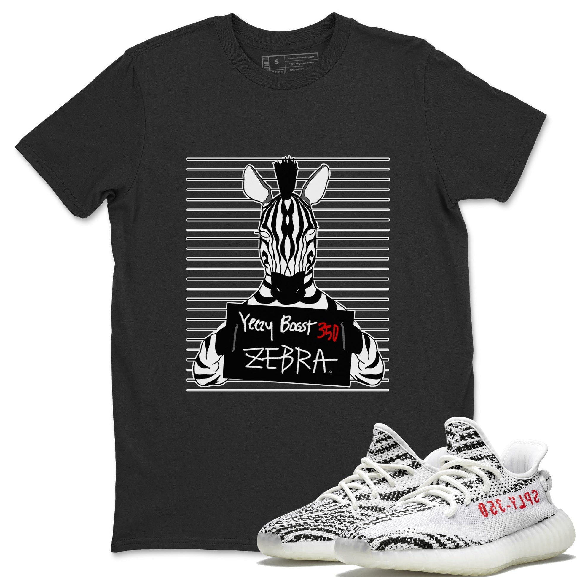 Yeezy 350 Zebra Sneaker Match Tees Mugshot Sneaker Tees Yeezy 350 Zebra Sneaker Release Tees Unisex Shirts