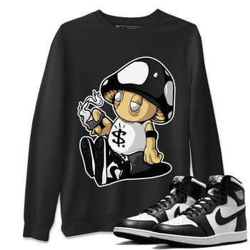 Jordan 1 Black White Sneaker Match Tees Mushrooms Sneaker Tees Jordan 1 Black White Sneaker Release Tees Unisex Shirts