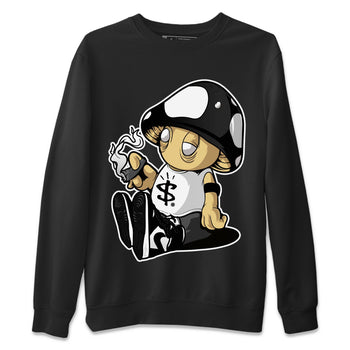 Jordan 1 Black White Sneaker Match Tees Mushrooms Sneaker Tees Jordan 1 Black White Sneaker Release Tees Unisex Shirts