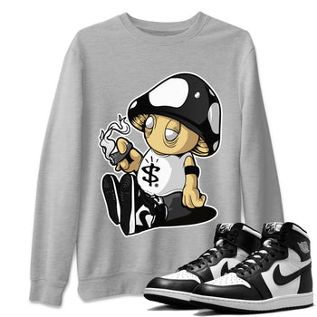 Jordan 1 Black White Sneaker Match Tees Mushrooms Sneaker Tees Jordan 1 Black White Sneaker Release Tees Unisex Shirts