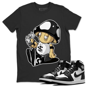Jordan 1 Black White Sneaker Match Tees Mushrooms Sneaker Tees Jordan 1 Black White Sneaker Release Tees Unisex Shirts