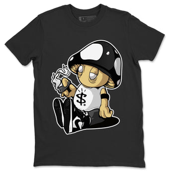 Jordan 1 Black White Sneaker Match Tees Mushrooms Sneaker Tees Jordan 1 Black White Sneaker Release Tees Unisex Shirts