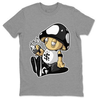Jordan 1 Black White Sneaker Match Tees Mushrooms Sneaker Tees Jordan 1 Black White Sneaker Release Tees Unisex Shirts