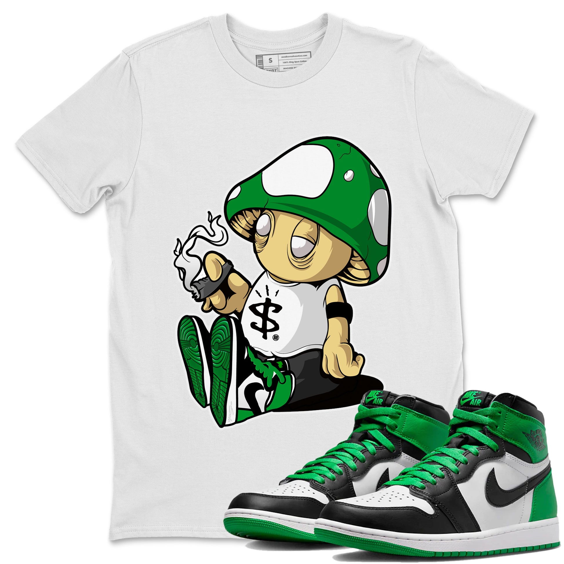 Air Jordan 1 Celtics Sneaker Match Tees Mushrooms Sneaker Tees Air Jordan 1 Retro Celtics Sneaker Release Tees Unisex Shirts Black 1