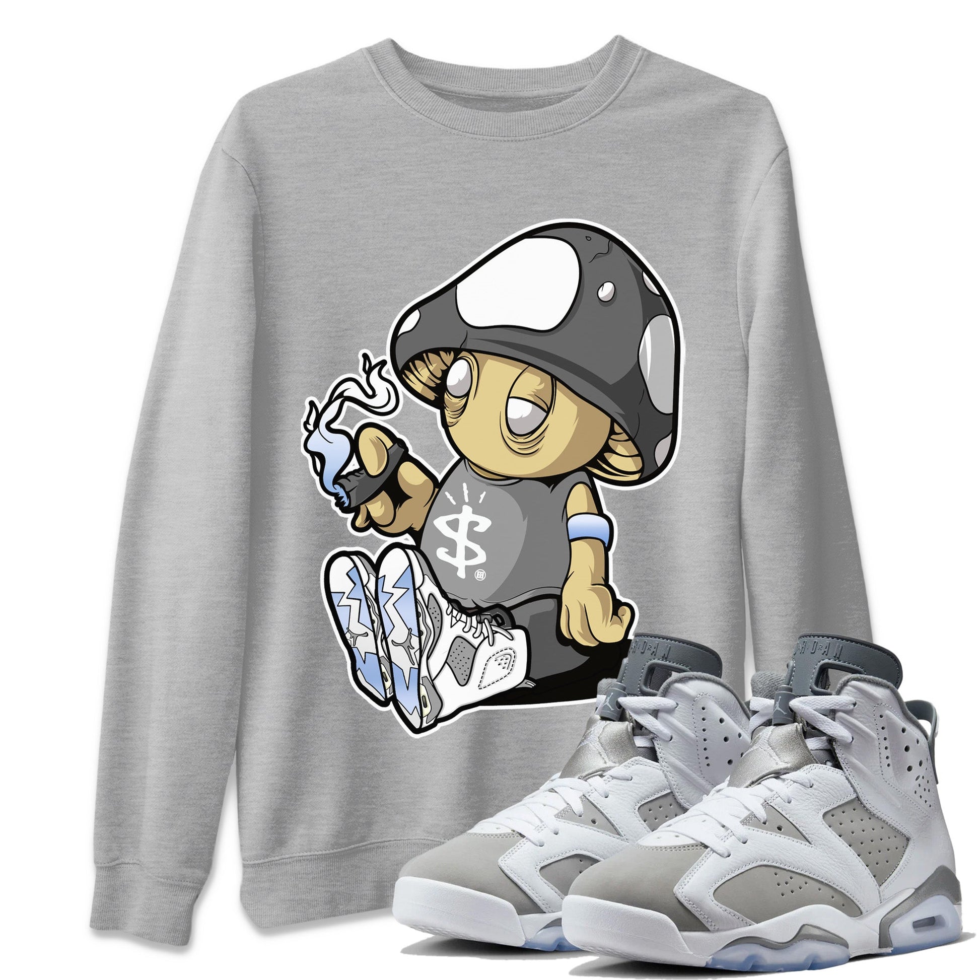 Jordan 6 Cool Grey Sneaker Match Tees Mushrooms Sneaker Tees Jordan 6 Cool Grey Sneaker Release Tees Unisex Shirts