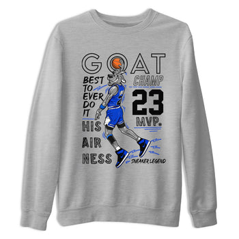 1s Royal Reimagined shirt to match jordans MVP Goat sneaker matching t-shirt Air Jordan 1 Royal Reimagined SNRT Sneaker Release Tees Unisex Heather Grey 2 T-Shirt