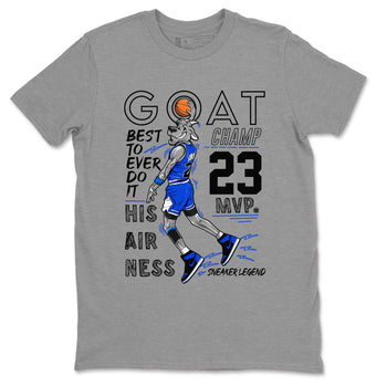 1s Royal Reimagined shirt to match jordans MVP Goat sneaker matching t-shirt Air Jordan 1 Royal Reimagined SNRT Sneaker Release Tees Unisex Heather Grey 2 T-Shirt