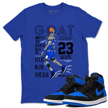 1s Royal Reimagined shirt to match jordans MVP Goat sneaker matching t-shirt Air Jordan 1 Royal Reimagined SNRT Sneaker Release Tees Unisex Royal Blue 1 T-Shirt