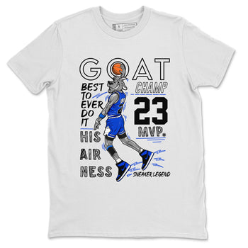 1s Royal Reimagined shirt to match jordans MVP Goat sneaker matching t-shirt Air Jordan 1 Royal Reimagined SNRT Sneaker Release Tees Unisex White 2 T-Shirt