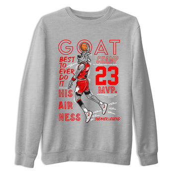 AJ1 University Red shirt to match jordans MVP Goat sneaker matching t-shirt Air Jordan 1 University Red SNRT Sneaker Release Tees Unisex Heather Grey 2 T-Shirt