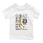 AJ1 Yellow Ochre shirt to match jordans MVP Goat sneaker tees Air Jordan 1 Yellow Ochre SNRT sneaker release tees baby toddler White 2 cotton Shirt