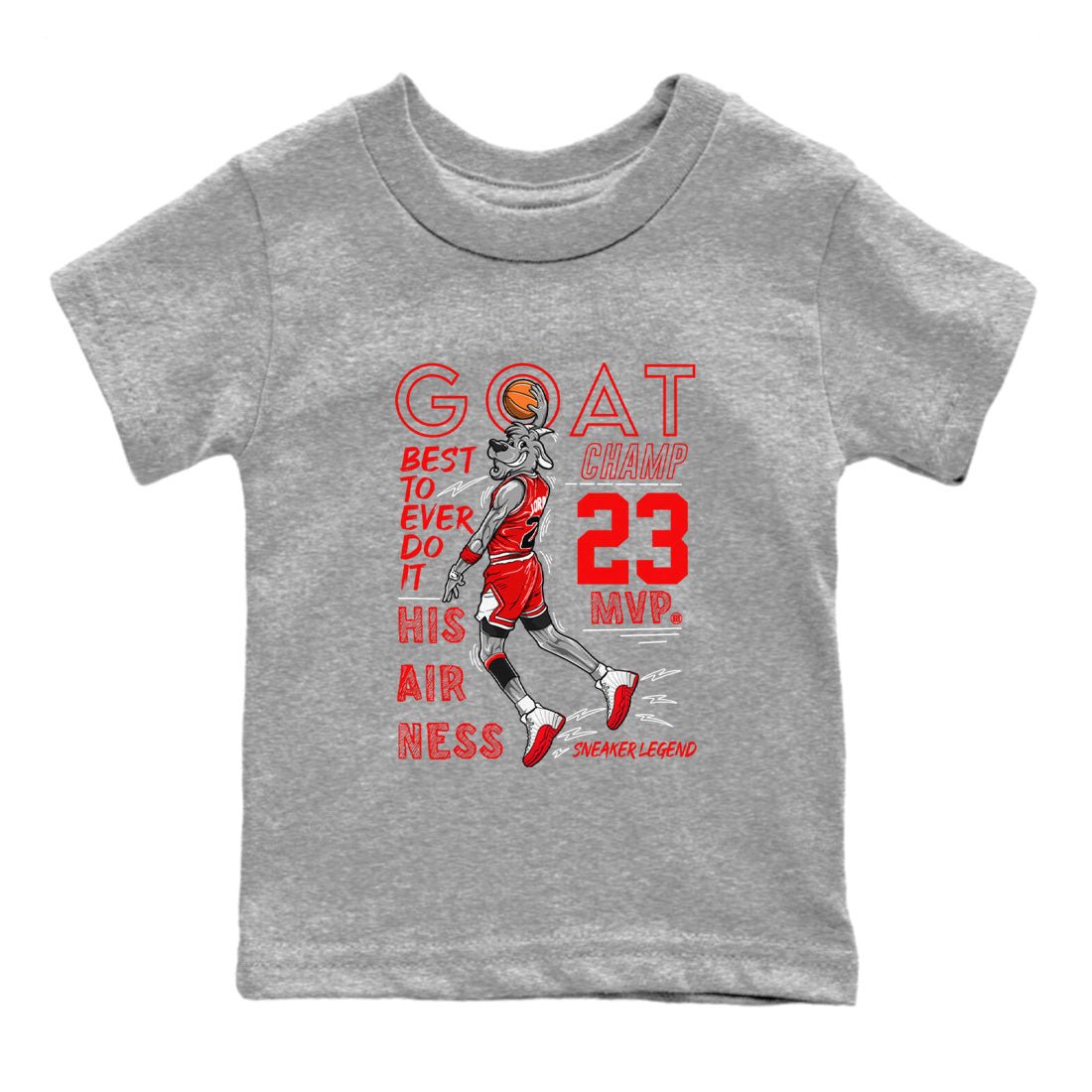 Air Jordan 12 Cherry shirt to match jordans MVP Goat sneaker matching t-shirt 12s Cherry SNRT Sneaker Release Tees Baby Toddler Heather Grey 2 T-Shirt