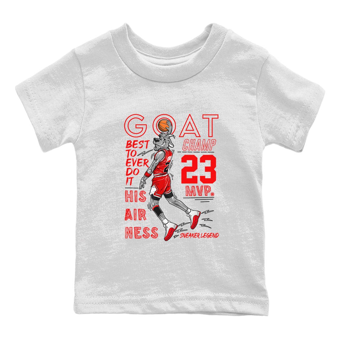 Air Jordan 12 Cherry shirt to match jordans MVP Goat sneaker matching t-shirt 12s Cherry SNRT Sneaker Release Tees Baby Toddler White 2 T-Shirt