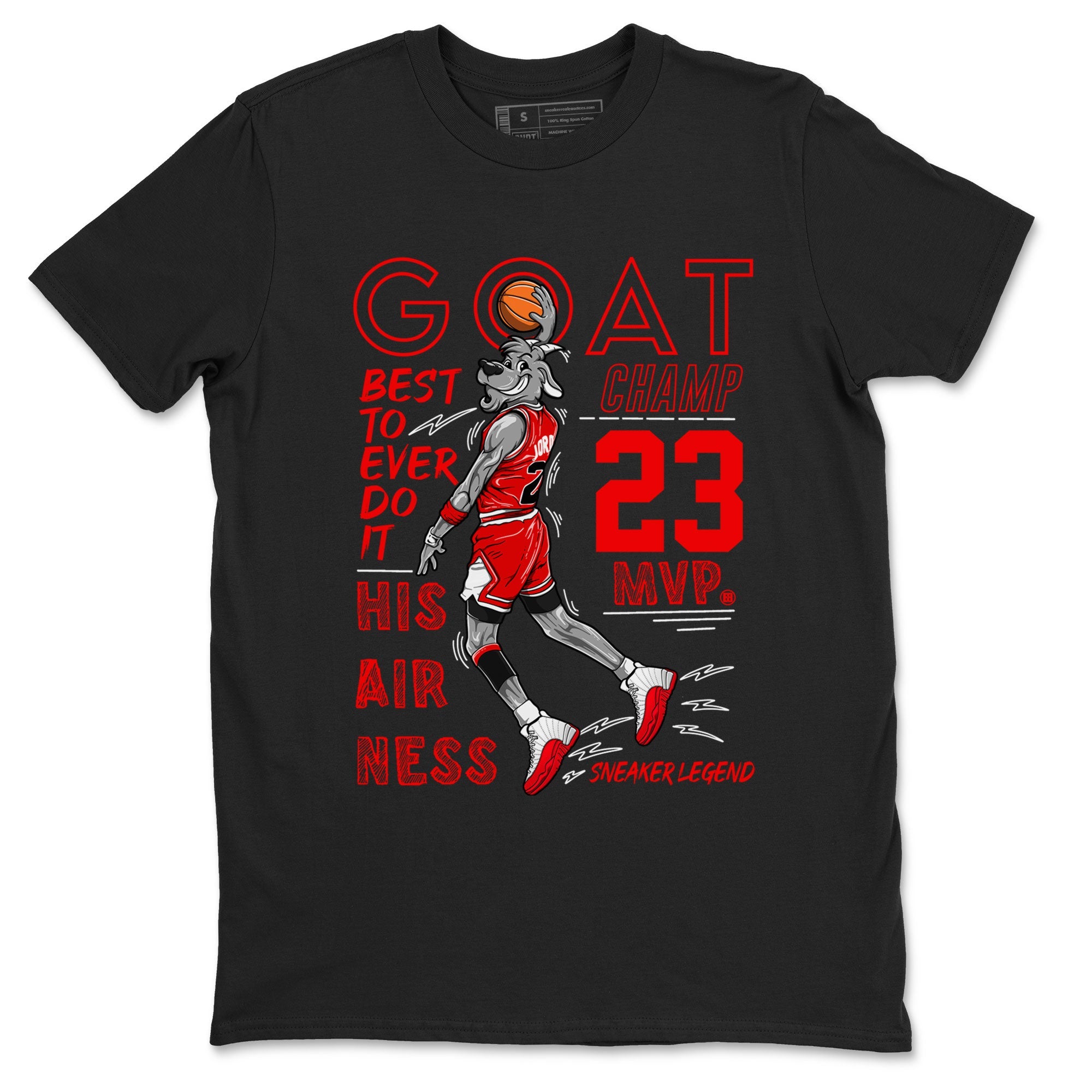 Air Jordan 12 Cherry shirt to match jordans MVP Goat sneaker matching t-shirt 12s Cherry SNRT Sneaker Release Tees Unisex Black 2 T-Shirt