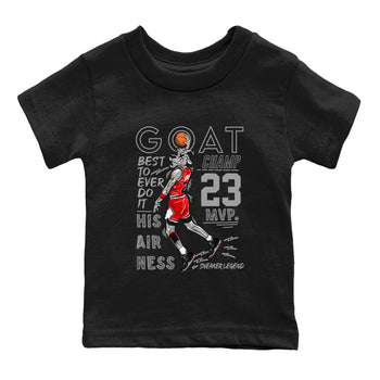 AJ4 Retro Bred Reimagined shirt to match jordans MVP Goat sneaker tees Air Jordan 4 Retro Bred Reimagined SNRT sneaker release tees baby toddler Black 2 cotton Shirt