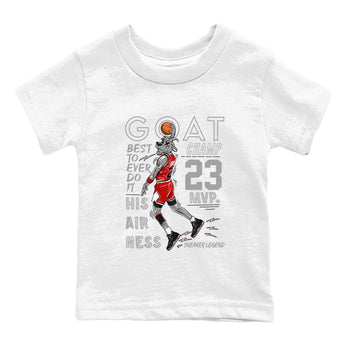 AJ4 Retro Bred Reimagined shirt to match jordans MVP Goat sneaker tees Air Jordan 4 Retro Bred Reimagined SNRT sneaker release tees baby toddler White 2 cotton Shirt