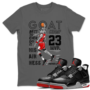 AJ4 Retro Bred Reimagined shirt to match jordans MVP Goat sneaker tees Air Jordan 4 Retro Bred Reimagined SNRT sneaker release Tees unisex cotton Cool Grey 1 crew neck shirt
