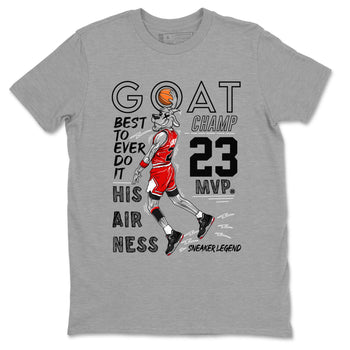 AJ4 Retro Bred Reimagined shirt to match jordans MVP Goat sneaker tees Air Jordan 4 Retro Bred Reimagined SNRT sneaker release Tees unisex cotton Heather Grey 2 crew neck shirt
