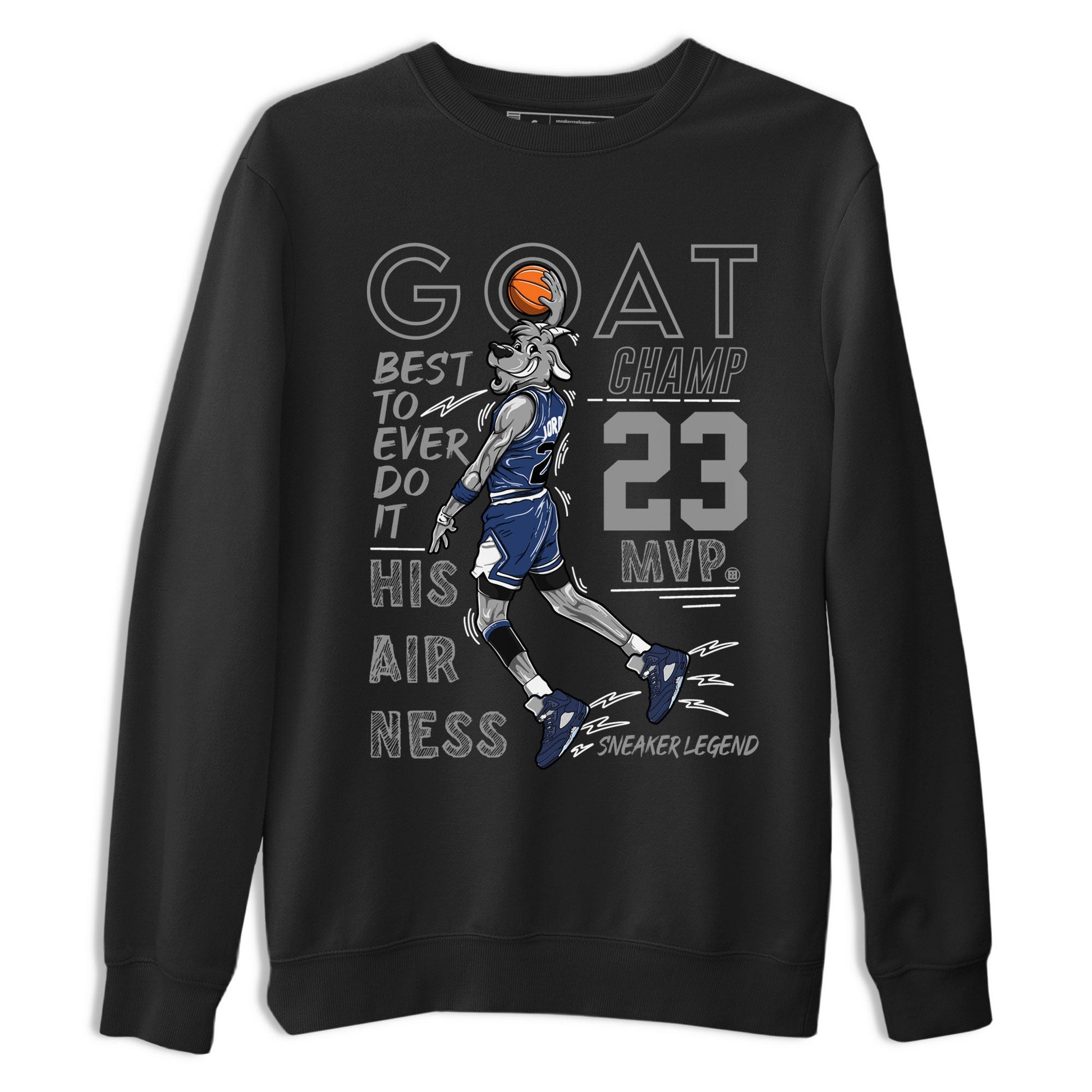 Air Jordan 5 Georgetown shirt to match jordans MVP Goat sneaker matching t-shirt 5s Georgetown SNRT Sneaker Release Tees Unisex Black 2 T-Shirt
