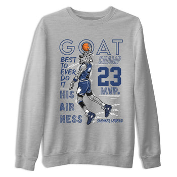 Air Jordan 5 Georgetown shirt to match jordans MVP Goat sneaker matching t-shirt 5s Georgetown SNRT Sneaker Release Tees Unisex Heather Grey 2 T-Shirt