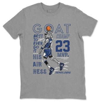 Air Jordan 5 Georgetown shirt to match jordans MVP Goat sneaker matching t-shirt 5s Georgetown SNRT Sneaker Release Tees Unisex Heather Grey 2 T-Shirt