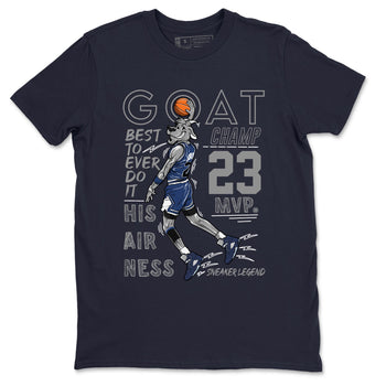 Air Jordan 5 Georgetown shirt to match jordans MVP Goat sneaker matching t-shirt 5s Georgetown SNRT Sneaker Release Tees Unisex Navy 2 T-Shirt