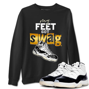 AJ11 Gratitude shirt to match jordans My Feet Got Swag sneaker tees Air Jordan 11 Gratitude SNRT Sneaker Release Tees unisex cotton Black 1 crew neck shirt
