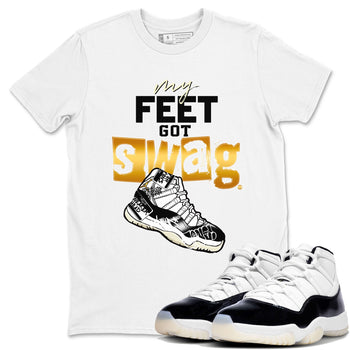 AJ11 Gratitude shirt to match jordans My Feet Got Swag sneaker tees Air Jordan 11 Gratitude SNRT Sneaker Release Tees unisex cotton White 1 crew neck shirt