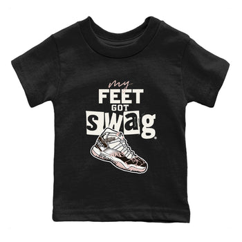 Air Jordan 11 Neapolitan shirt to match jordans My Feet Got Swag sneaker tees Air Jordan 11 Neapolitan SNRT Sneaker Release Tees Baby Toddler Black 2 T-Shirt