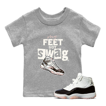 Air Jordan 11 Neapolitan shirt to match jordans My Feet Got Swag sneaker tees Air Jordan 11 Neapolitan SNRT Sneaker Release Tees Baby Toddler Heather Grey 1 T-Shirt