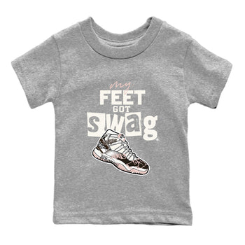 Air Jordan 11 Neapolitan shirt to match jordans My Feet Got Swag sneaker tees Air Jordan 11 Neapolitan SNRT Sneaker Release Tees Baby Toddler Heather Grey 2 T-Shirt