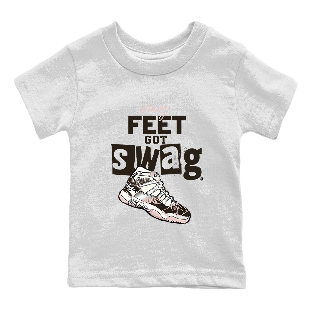 Air Jordan 11 Neapolitan shirt to match jordans My Feet Got Swag sneaker tees Air Jordan 11 Neapolitan SNRT Sneaker Release Tees Baby Toddler White 2 T-Shirt