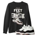 Air Jordan 11 Neapolitan shirt to match jordans My Feet Got Swag sneaker tees Air Jordan 11 Neapolitan SNRT Sneaker Release Tees Unisex Black 1 T-Shirt