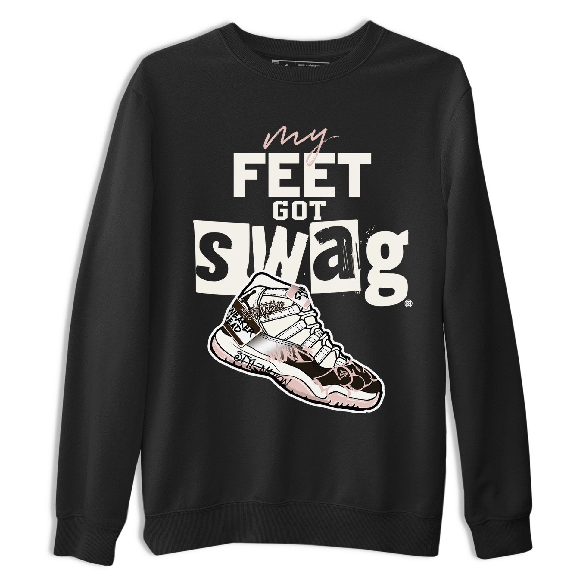 Air Jordan 11 Neapolitan shirt to match jordans My Feet Got Swag sneaker tees Air Jordan 11 Neapolitan SNRT Sneaker Release Tees Unisex Black 2 T-Shirt