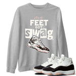Air Jordan 11 Neapolitan shirt to match jordans My Feet Got Swag sneaker tees Air Jordan 11 Neapolitan SNRT Sneaker Release Tees Unisex Heather Grey 1 T-Shirt